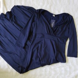 Long Sleeve Blue Dress